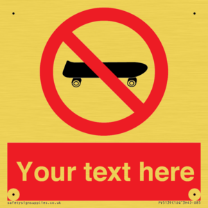 Custom No Skateboarding Sign